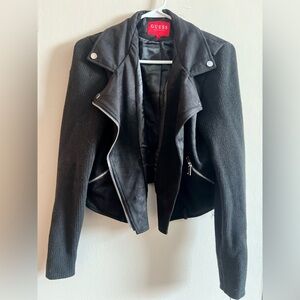 Guess Black Leather Women's Jacket